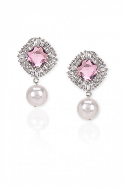 Stone embellished earrings