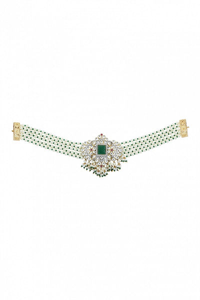 Pearl and kundan embellished choker