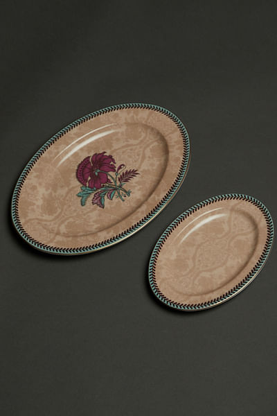 Pink small oval platter