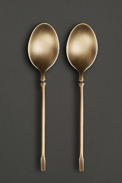 Gold brassware spoon- Set of 2