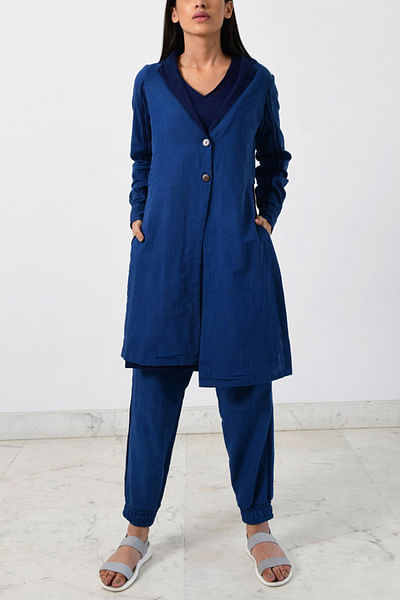 Blue jacket and jogger set