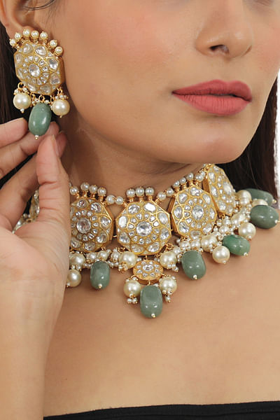 Gold plated choker set