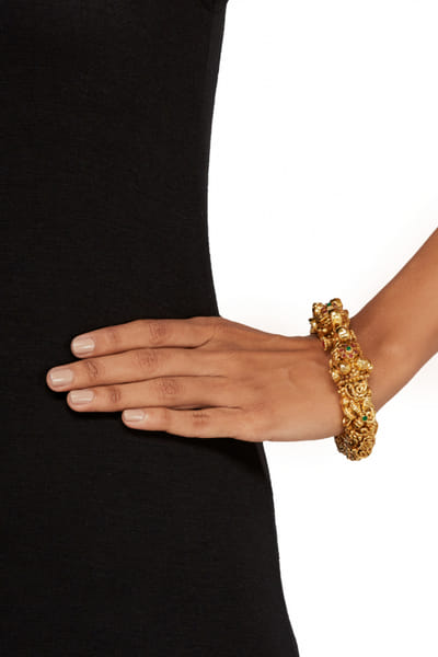 Riana Jewellery Kada with elephant motif RJERB044