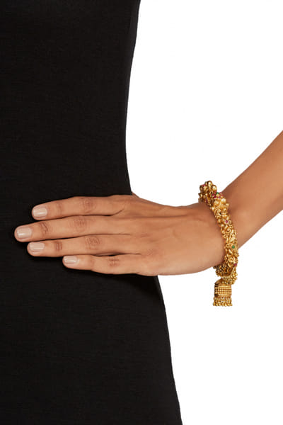 Riana Jewellery Kada with elephant motif RJERB048
