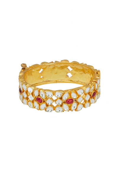Riana Jewellery Pink and white bangle RJERB054
