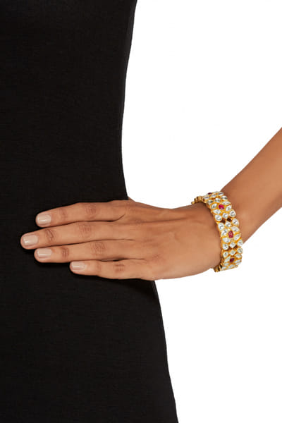 Riana Jewellery Pink and white bangle RJERB054