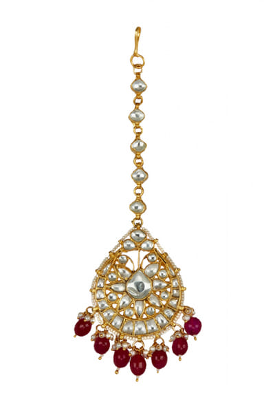 Riana Jewellery Coloured stone maang tikka RJERH047