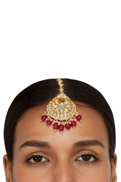 Riana Jewellery Coloured stone maang tikka RJERH047