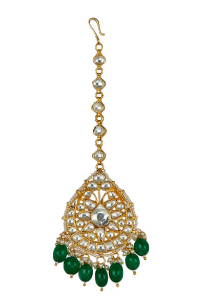 Riana Jewellery Coloured stone maang tikka RJERH069