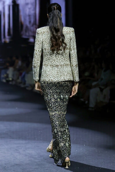 Ritika Mirchandani Black and gold embroidered jacket skirt set RITIMAY26D145301