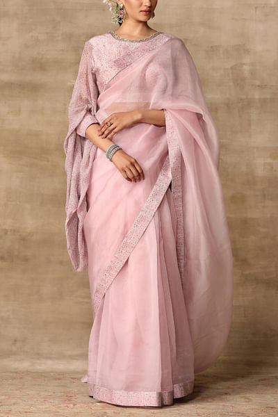 Lilac embellished sari blouse