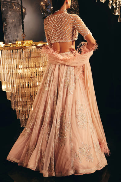 Ridhi Mehra Pink embroidered lehenga set RMHOCTAS2205