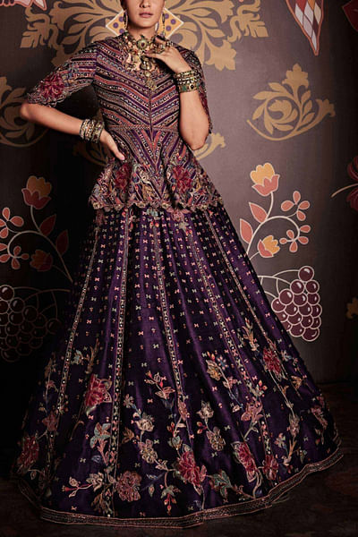Purple lehenga set