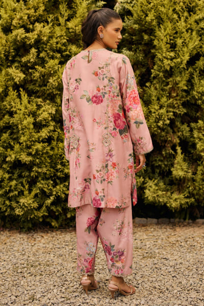 Ridhi Mehra Dusky pink print embroidered kurta set RIDHJUL26D150220