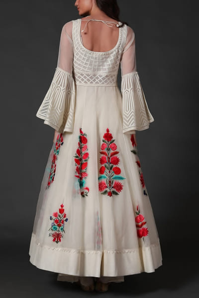 Rohit Bal Ivory organza anarkali set ROBNOV21003