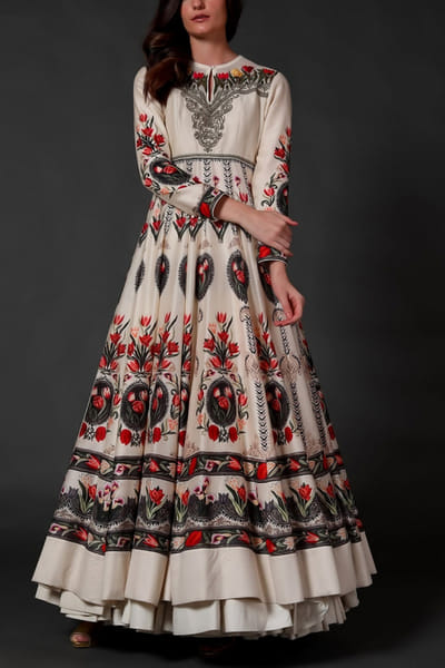 Rohit Bal Ivory printed anarkali set ROBNOV21006