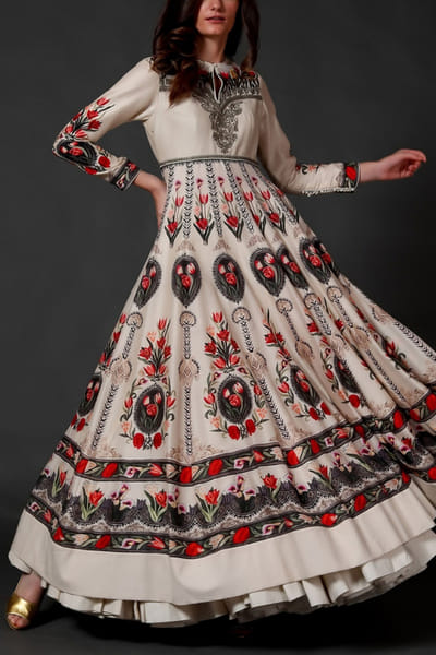 Rohit Bal Ivory printed anarkali set ROBNOV21006