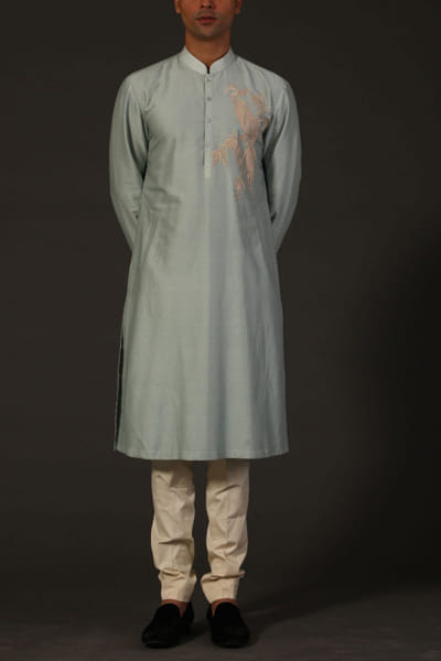 Powder blue kurta set