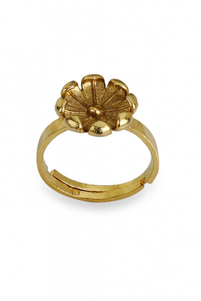 Antique gold small midi ring