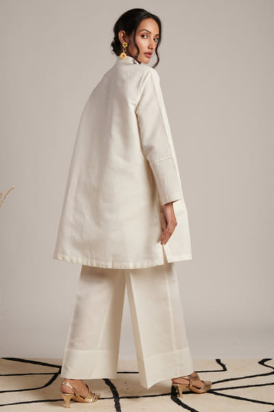 Moh India Ivory linen short tunic MOHIJUL26D148642