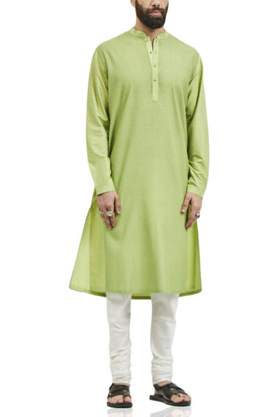Elaichi embroidered kurta set