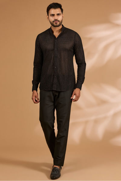 Black georgette shirt