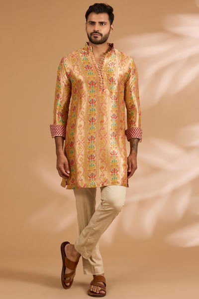 Multicolour banarasi kurta