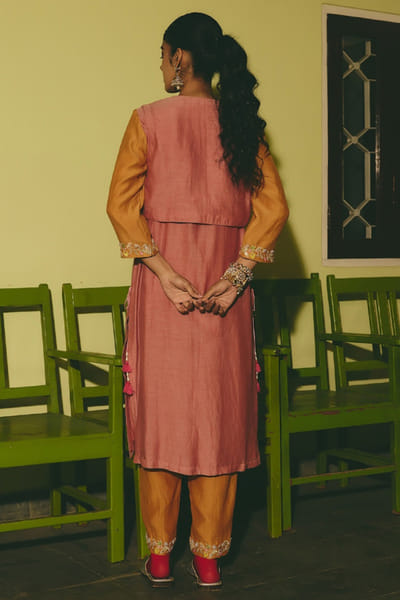 Rashika Mittal Rose pink embroidered kurta set RASHJUN26D146564