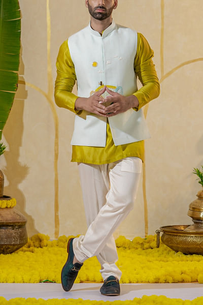 Onion pink chanderi kurta set