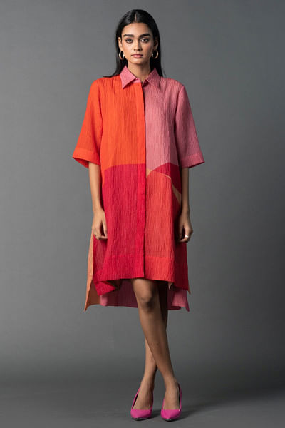 Pastel pink printed dress