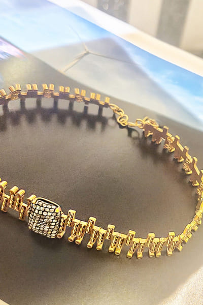 Gold embellished choker necklace