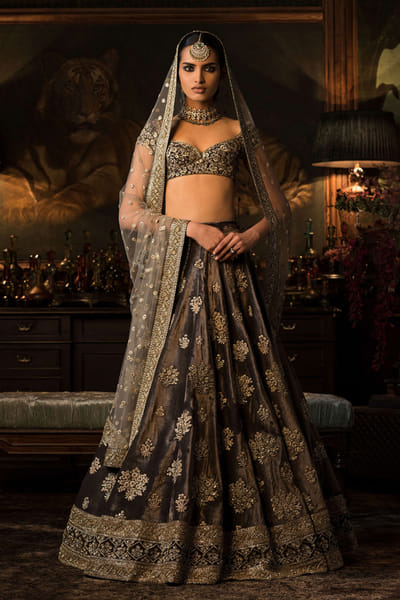 Sabyasachi Grey lehenga set SACINAL21