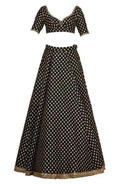 Sabyasachi Black lehenga set SACINAL24
