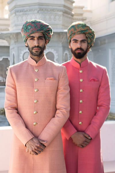 Sabyasachi Peach sherwani SACINAM07