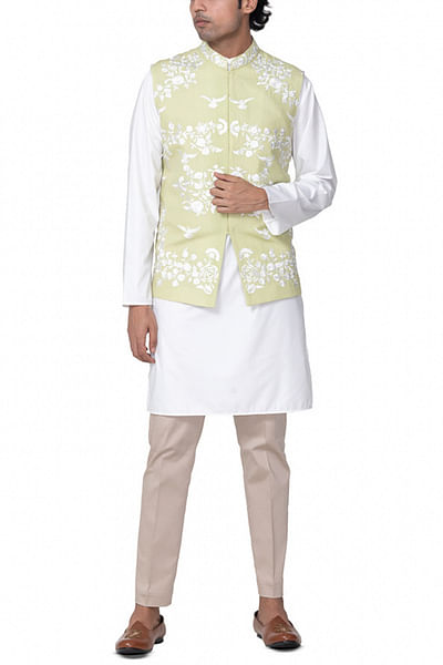 Ivory kurta set & Nehru jacket