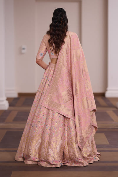 Safaa Blush pink meenakari lehenga set SAFAAUG26D151355