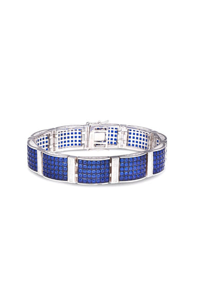 Miss Jo Sapphire and silver stone embellished bracelet MISSMAY26D345239