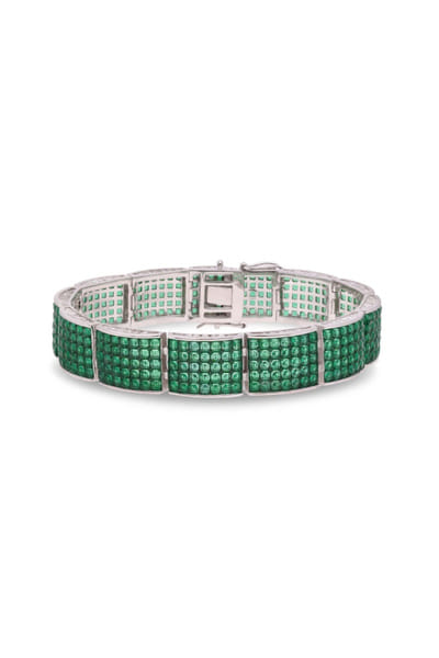 Miss Jo Emerald and silver embellished bracelet MISSMAY26D345226