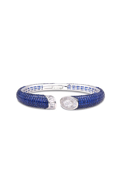 Miss Jo Sapphire and silver embellished cuff bracelet MISSMAY26D345242