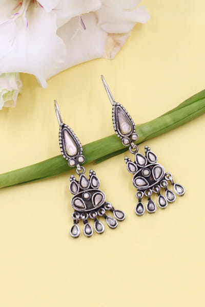 Sangeeta Boochra Silver hydro stone earrings SANMAY25D227088