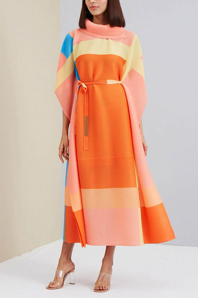 Orange kaftan dress