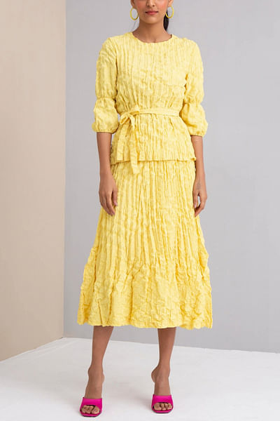 Lemon yellow skirt and top