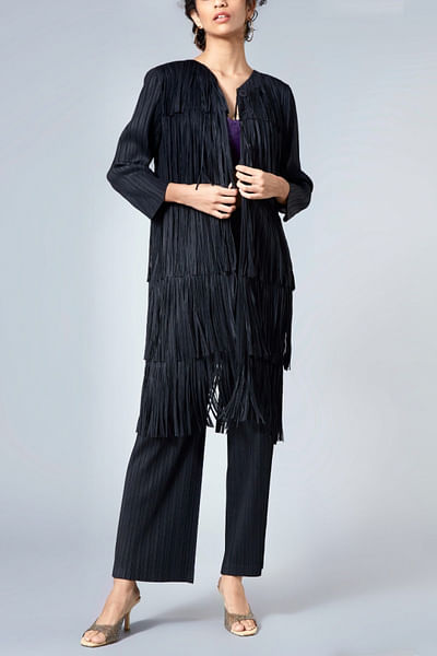 Black tassel accented jacket