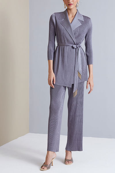 Pearl grey wrap co-ords