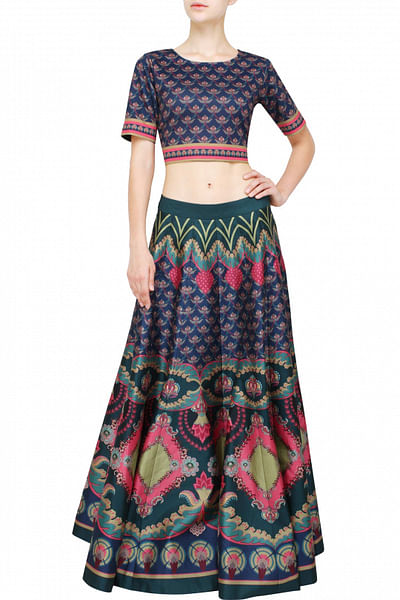 Chintz bagh skirt and crop top