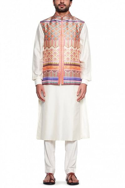 Peach printed bandi