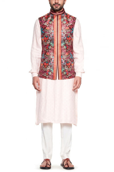 Brown chintz printed bandi