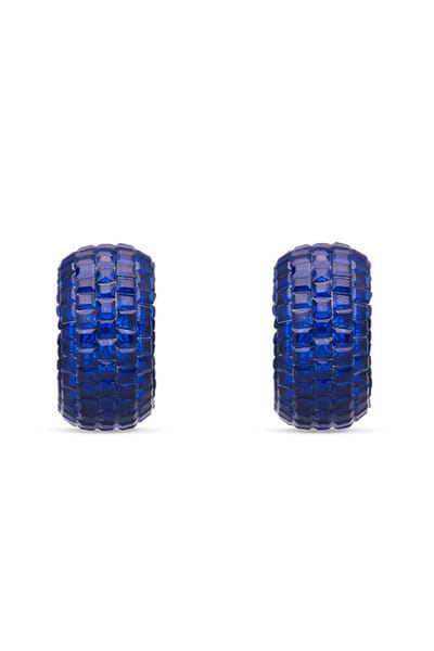 Miss Jo Sapphire and silver embellished stud earrings MISSMAY26D345203