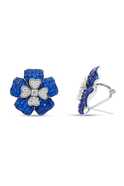 Miss Jo Blue and silver embellished studs MISSAPR26D242750