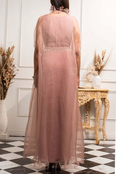 Seema Thukral Dusty pink dress and jacket SEEM124